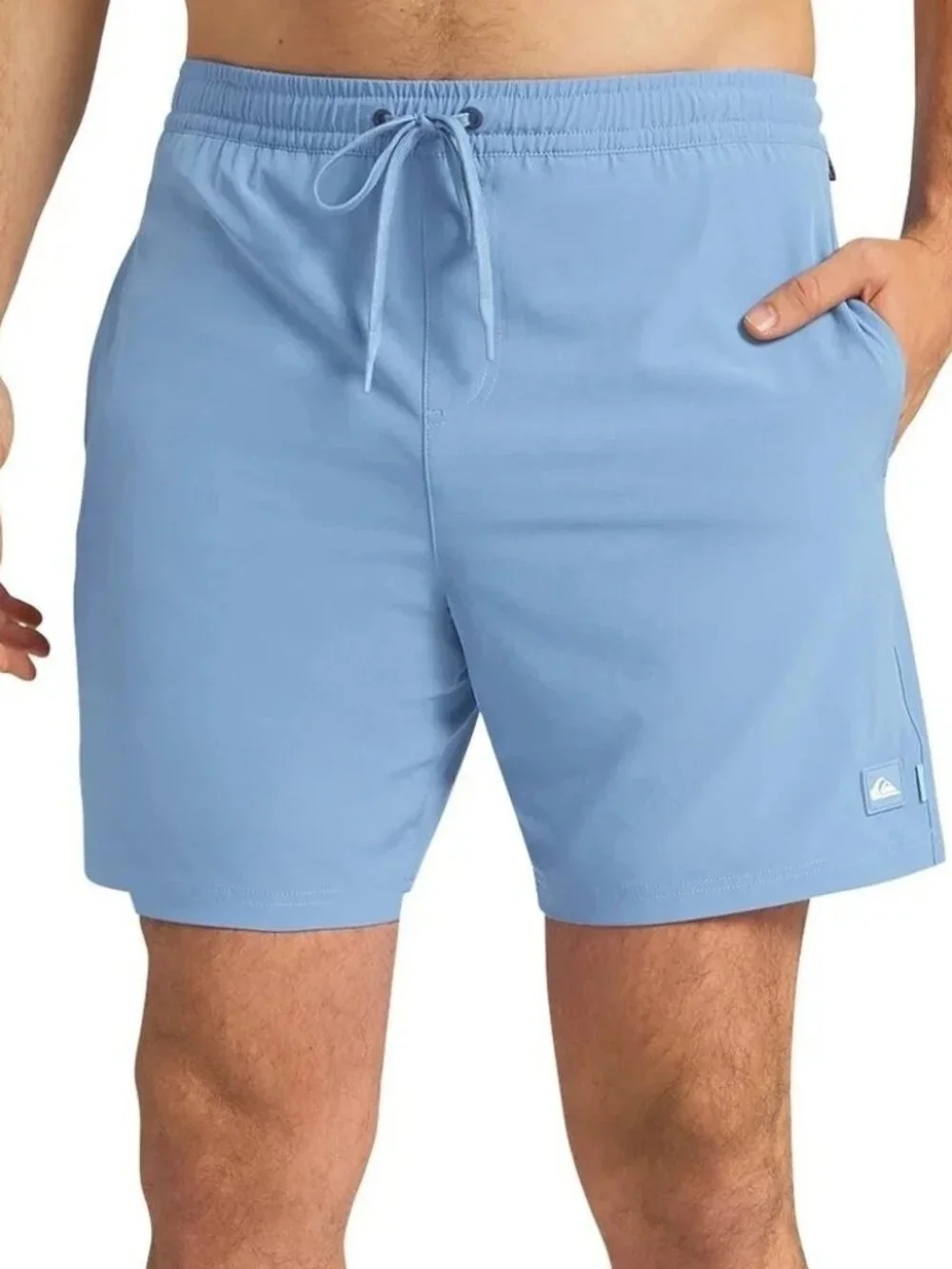 NWT Quiksilver Waterman Collection Men's M Swim Volley Shorts Blue UPF 50